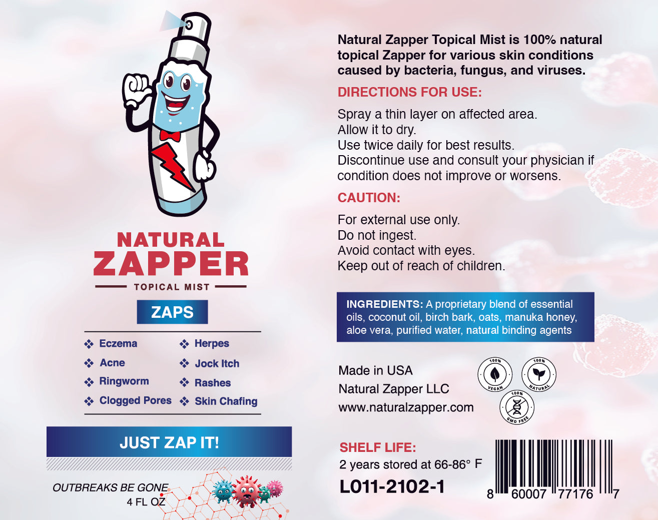 Natural Zapper Topical Mist